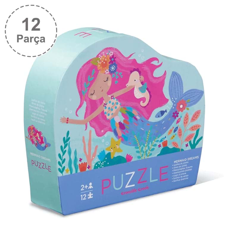 Crocodile Creek Mini Puzzle - 12 Parça - Mermaid Dreams resmi